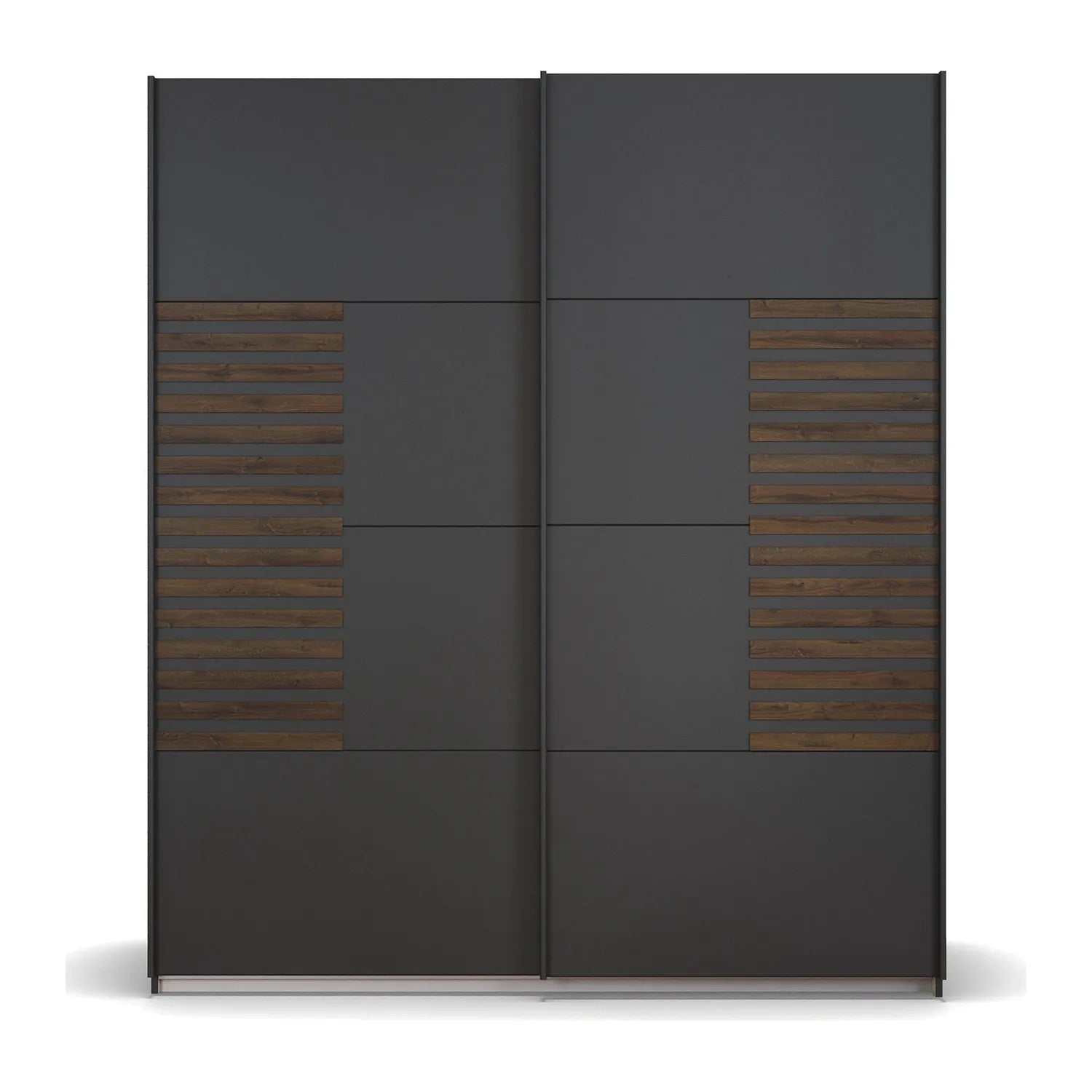 Rauch Metallic Grey Barea Sliding Door Wardrobe - W181cm