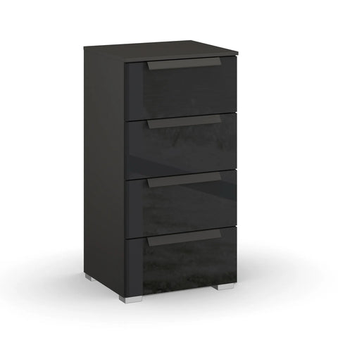 Rauch Perth 4 Drawer Basalt Glass Narrow Chest