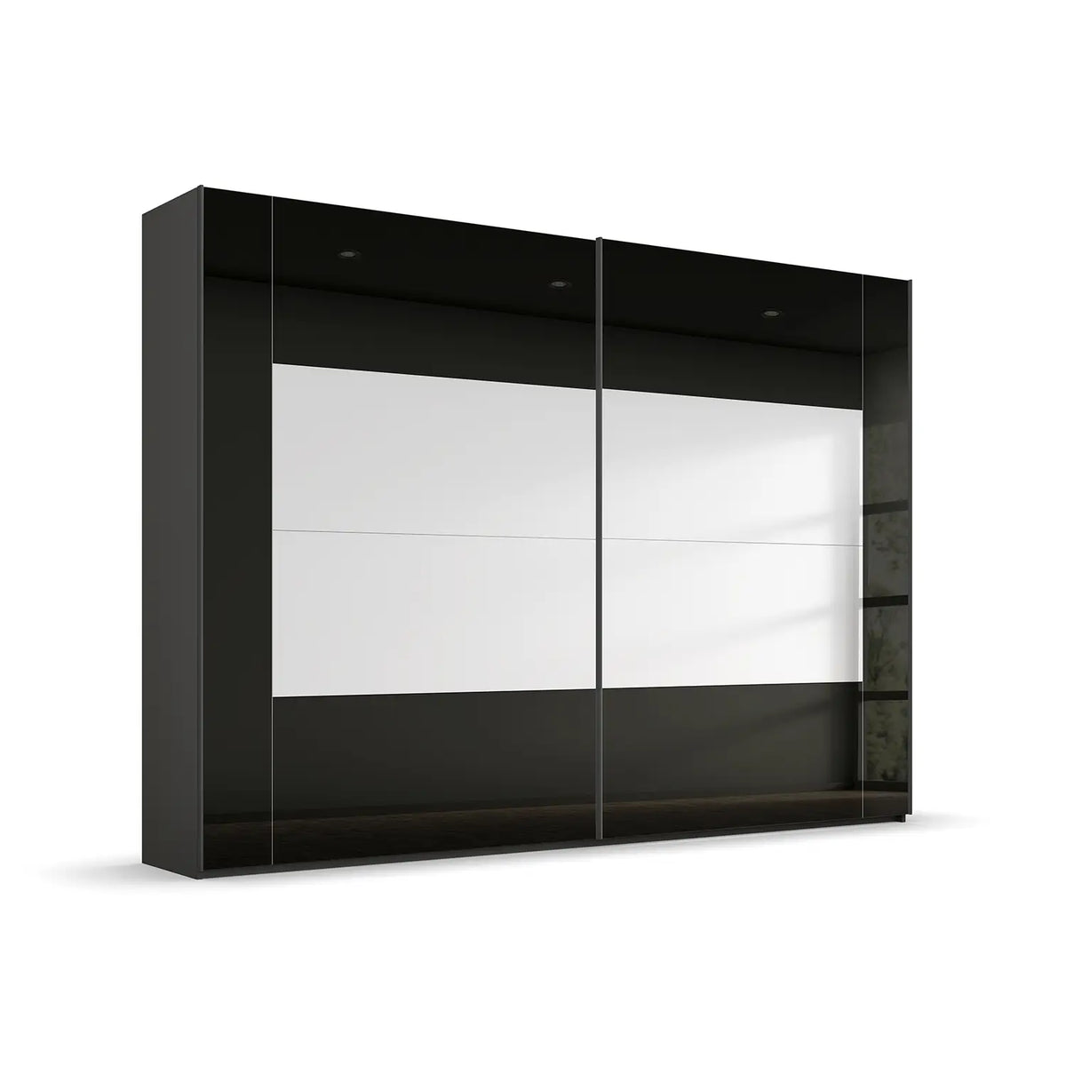 Rauch Basalt Glass Rio 181cm 2 Door Sliding Wardrobe, Dimensions: Width: 181cm, Height: Available in 223cm and 235cm, Depth: 68cm - Main Image