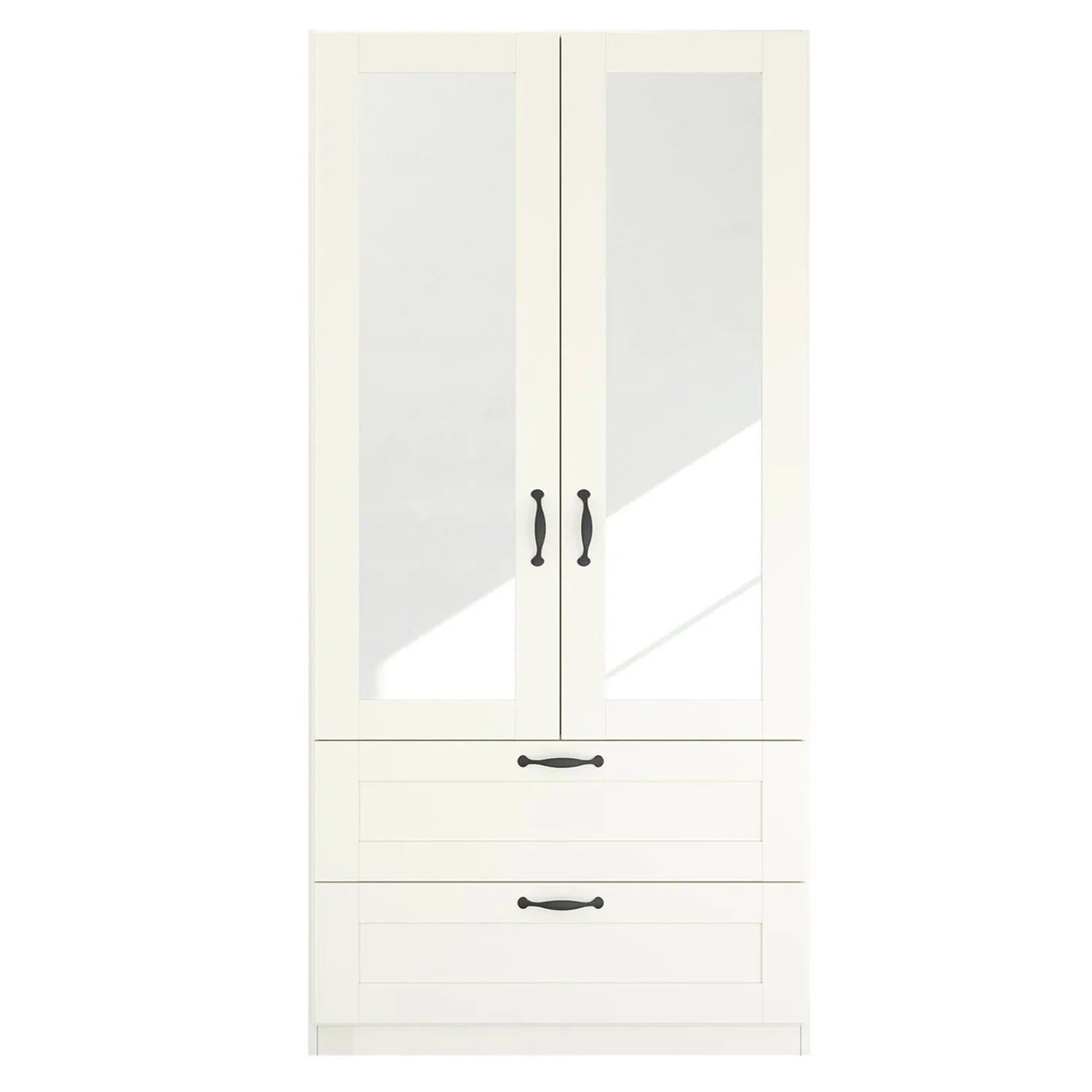 Rauch Cottage 91cm White 2 Door Wardrobe with Drawers