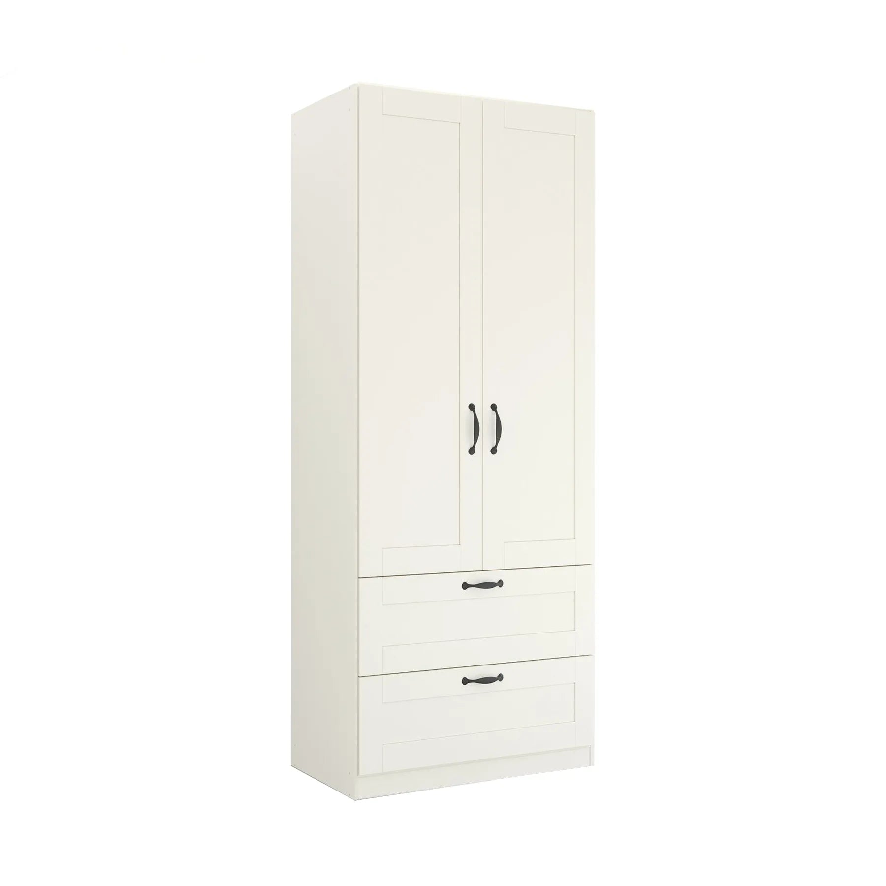 Small 2 Door White Wardrobe