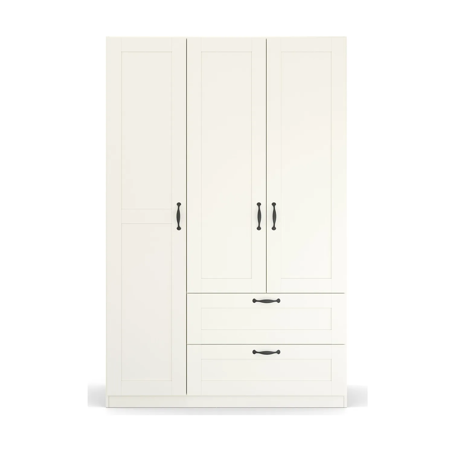 Rauch Cottage 136cm White 3 Door Wardrobe with Drawers