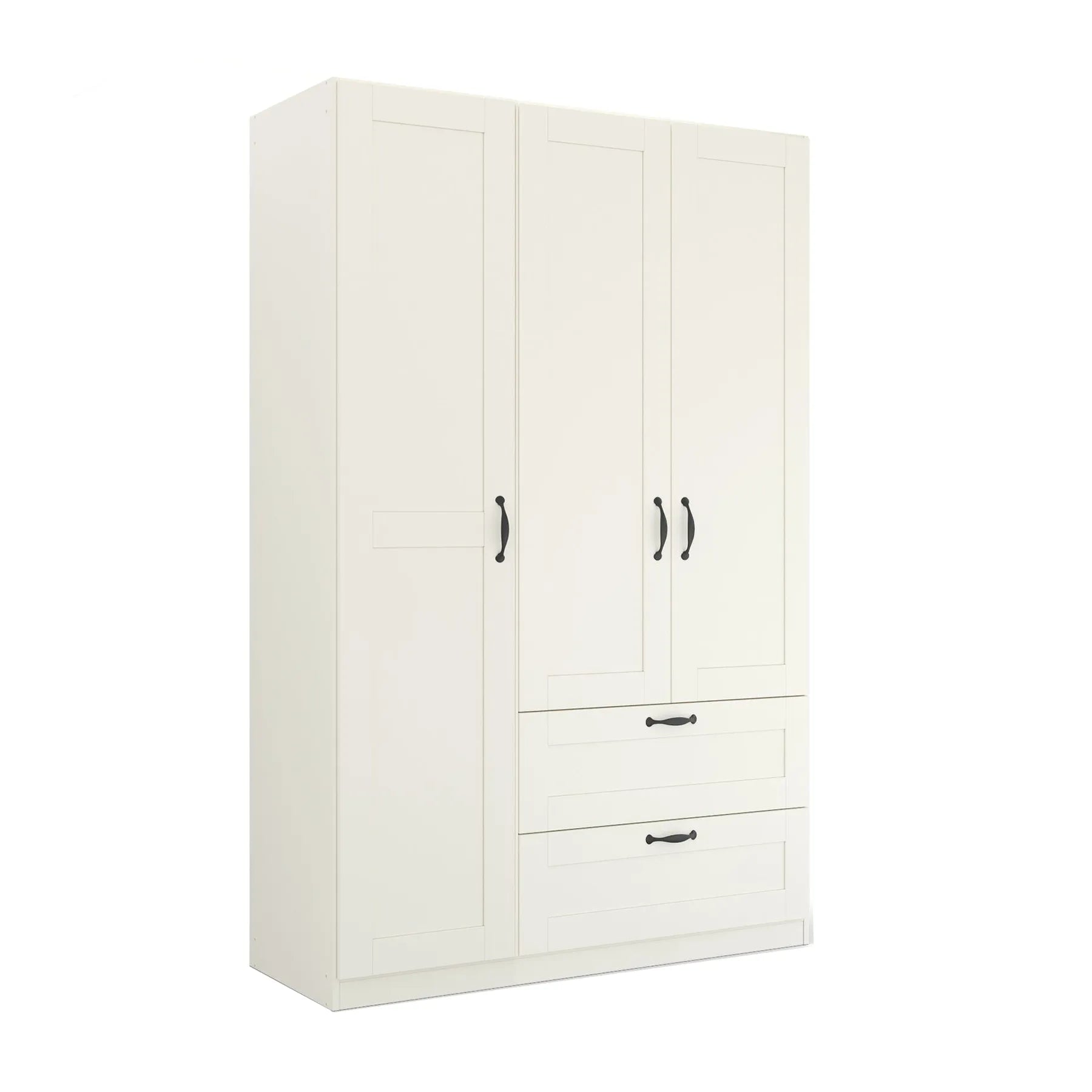 Rauch Cottage 136cm White 3 Door Wardrobe with Drawers