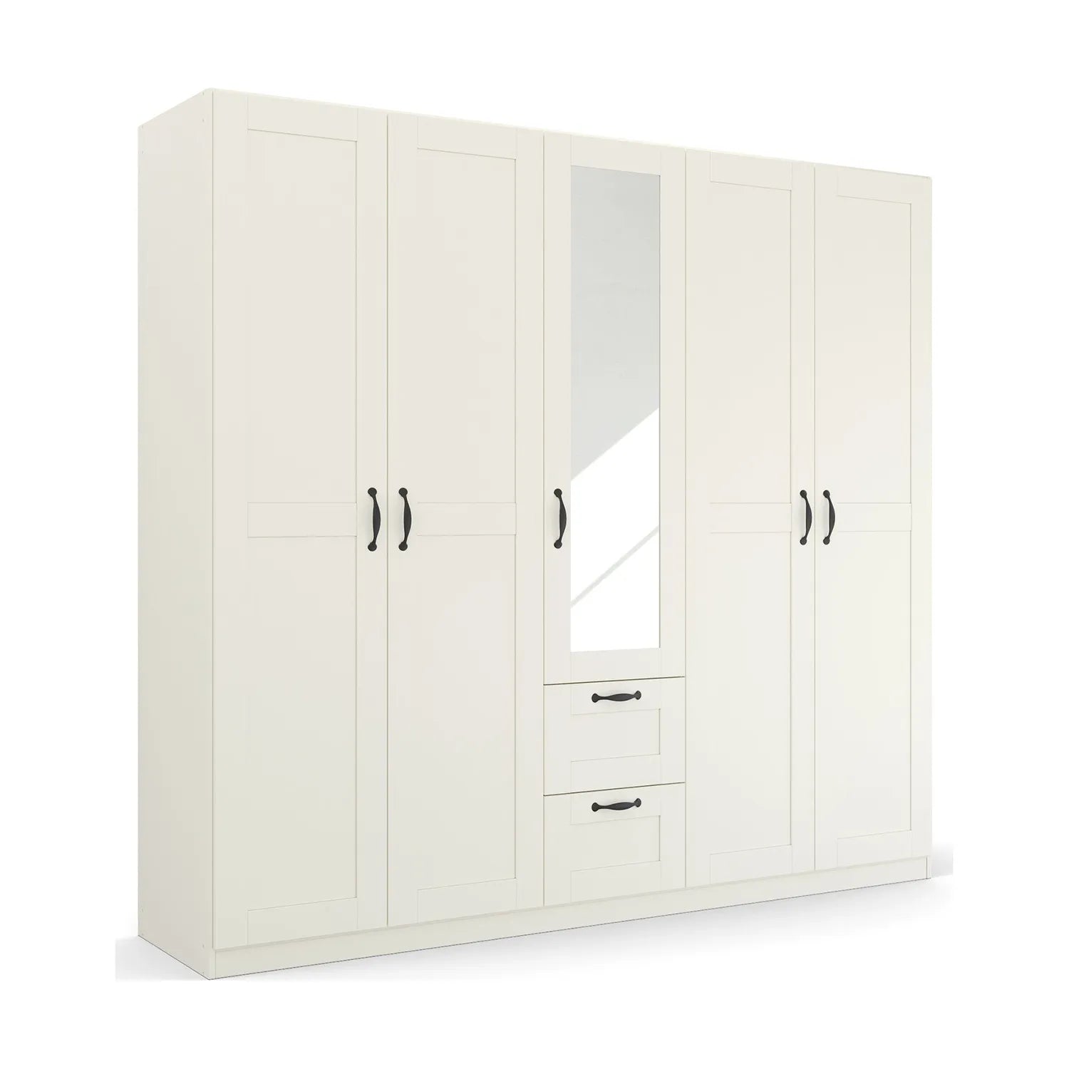 Rauch Cottage 226cm Wide 5 Door Wardrobe with Drawers