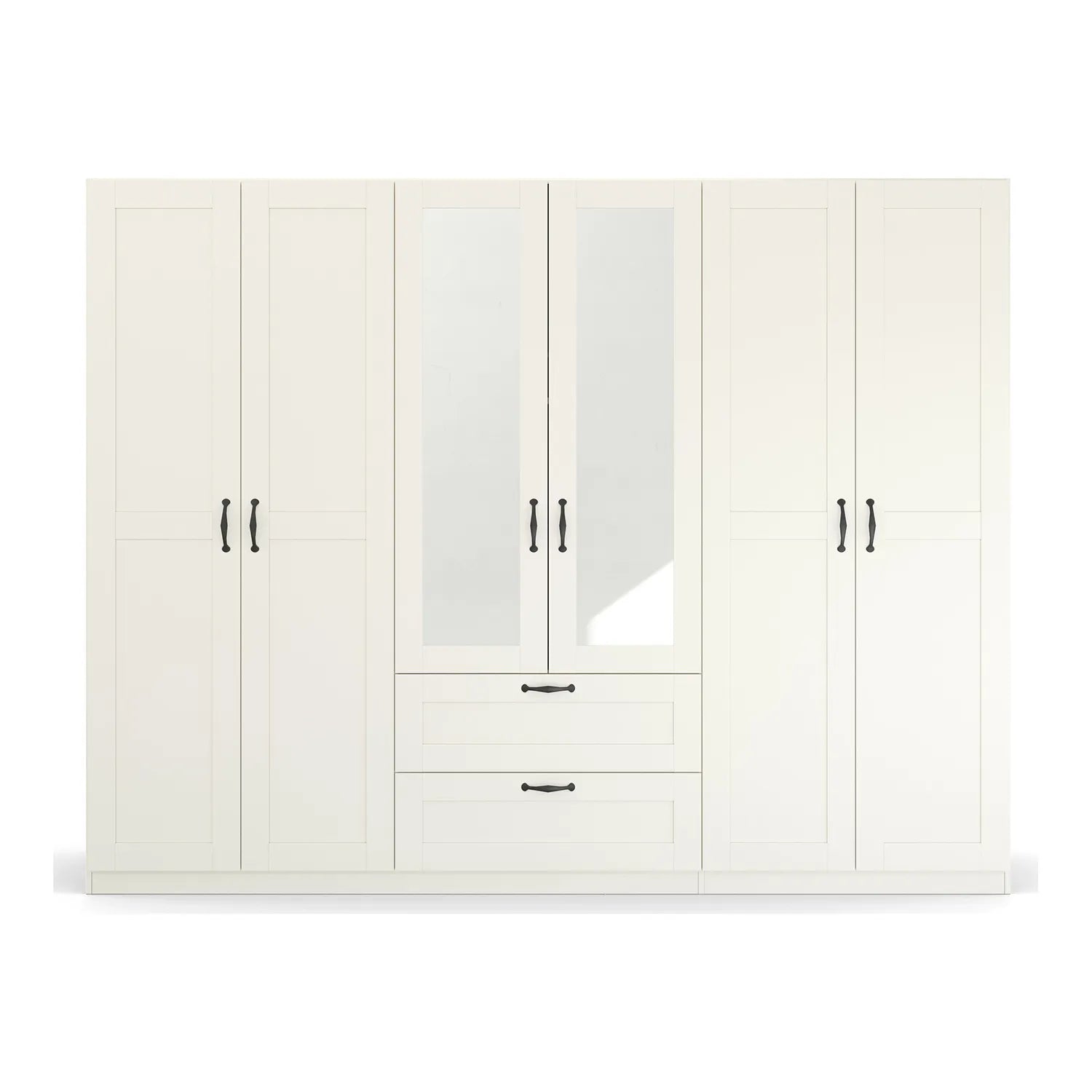 Rauch Cottage 271cm Wide 6 Door Wardrobe with Drawers