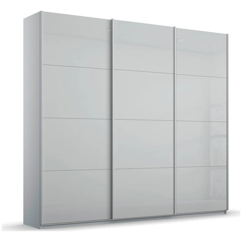 Rauch Formes Silk Grey Glass Front Sliding Door Wardrobe - Available in 203cm and 271cm widths, 210cm and 229cm heights with 3 sliding doors. Visit our Nelson, Lancashire store or buy online. Free delivery and assembly throughout England - Main Image