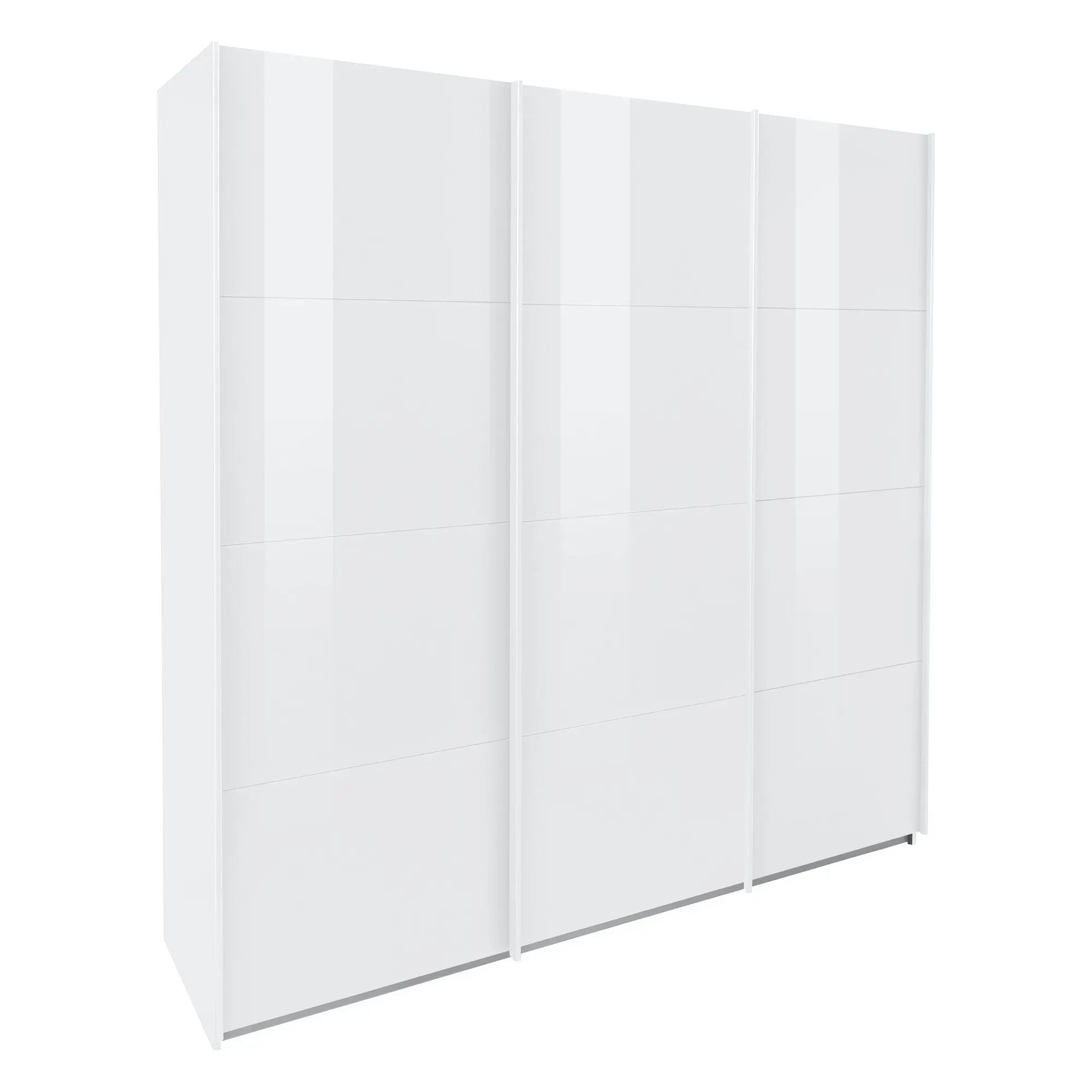 Rauch Forms 3 Door Sliding White Glass Wardrobe