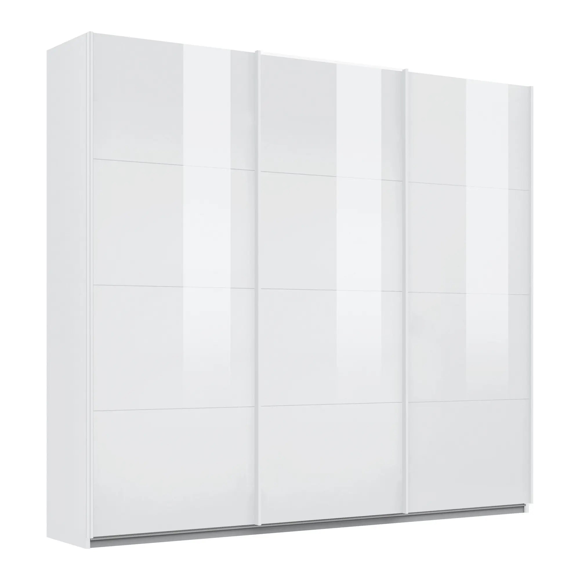 Rauch Forms 3 Door Sliding White Glass Wardrobe