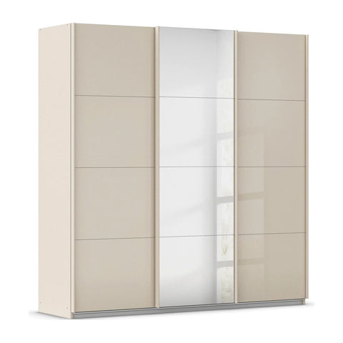 Rauch Forms Champagne Glass 3 Door Sliding Wardrobe with Mirror