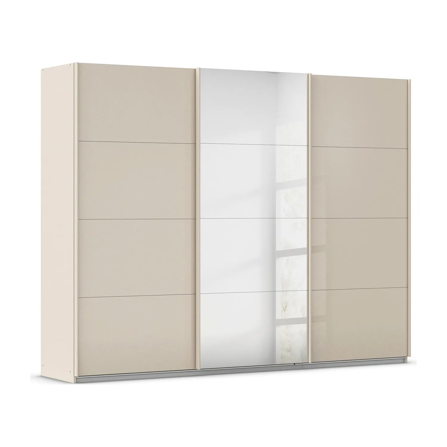 Rauch Forms Champagne Glass 3 Door Sliding Wardrobe with Mirror