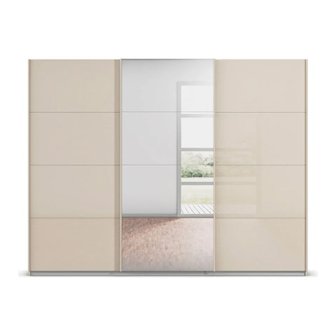 Rauch Forms Champagne Glass 3 Door Sliding Wardrobe with Mirror