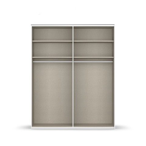 Rauch Lando White Glass 151cm Sliding Door Wardrobe - Interior details