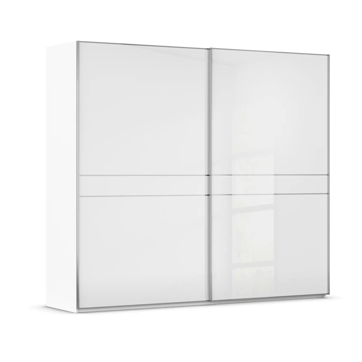 Lando Sliding White Glass Wardrobe