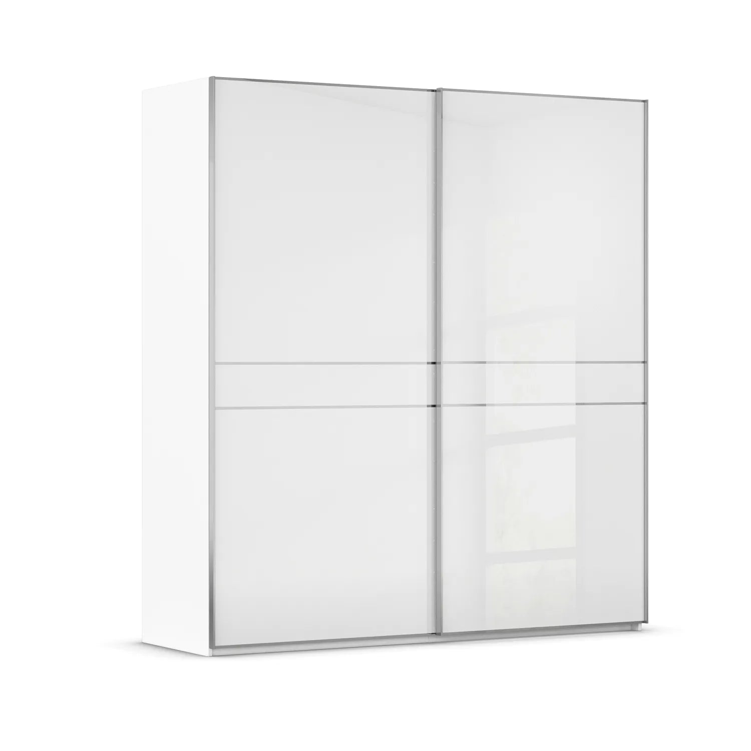 Lando Sliding White Glass Wardrobe