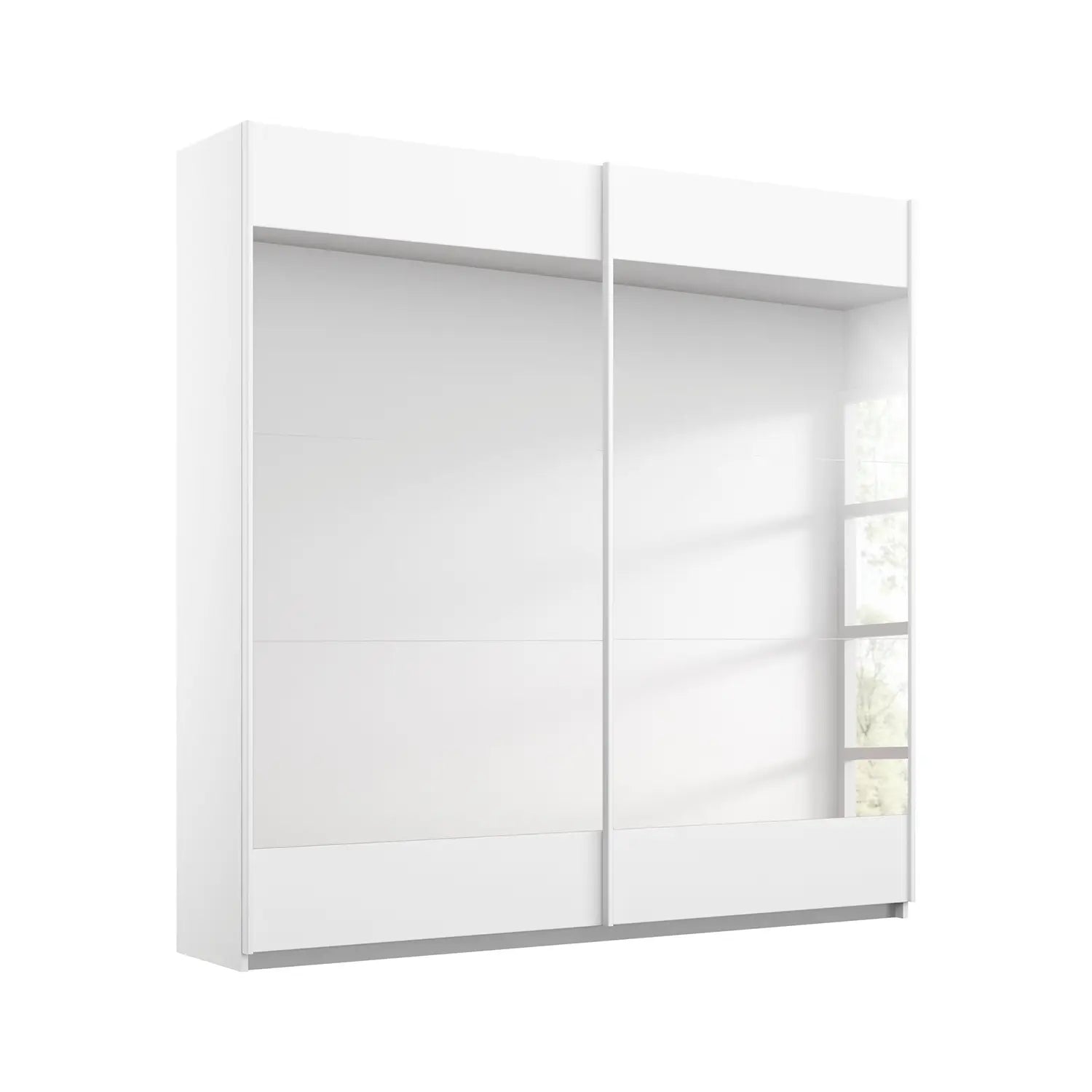 Mali White Sliding Door Wardrobe With Mirror