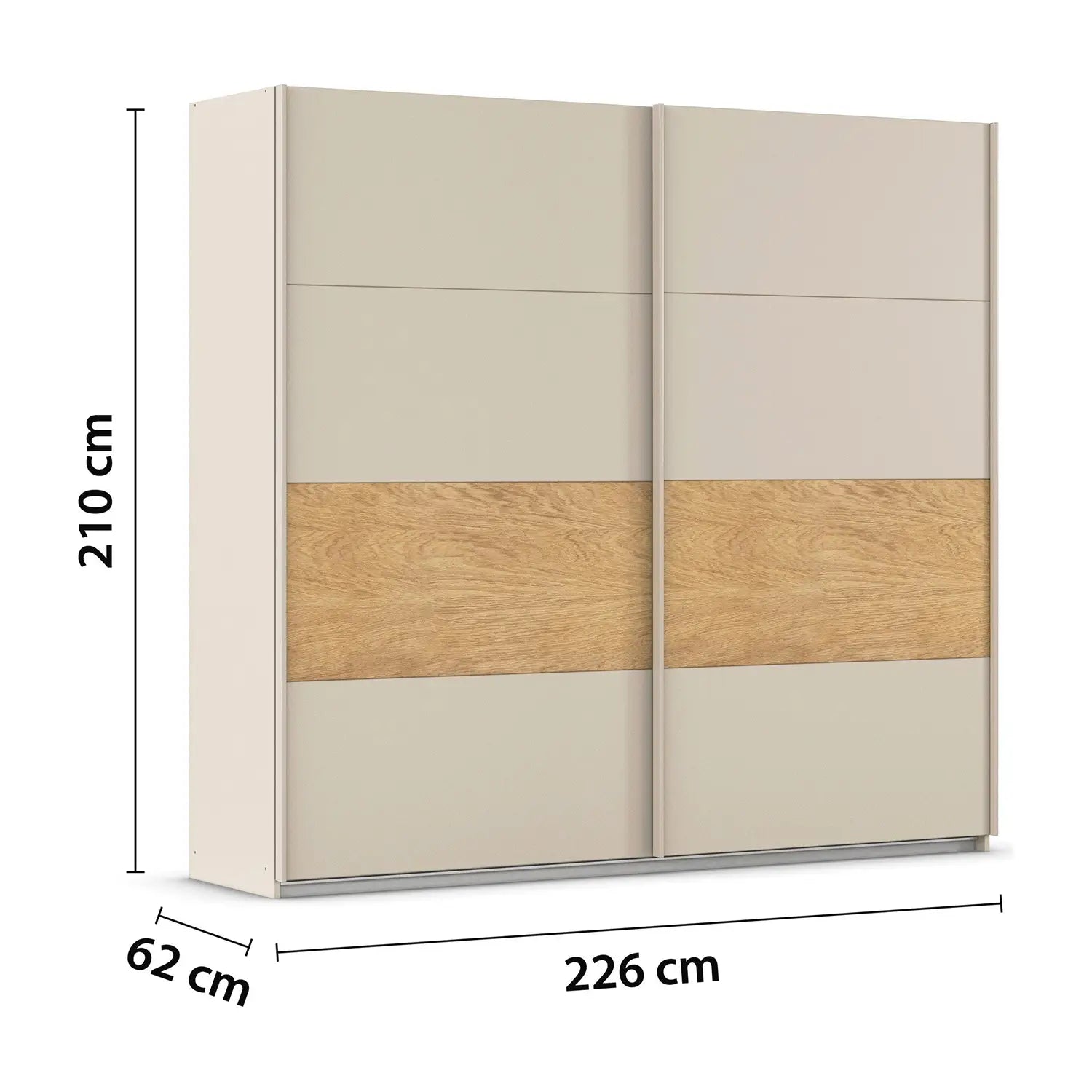 Rauch Malva 226cm Champagne Sliding Door Wardrobe