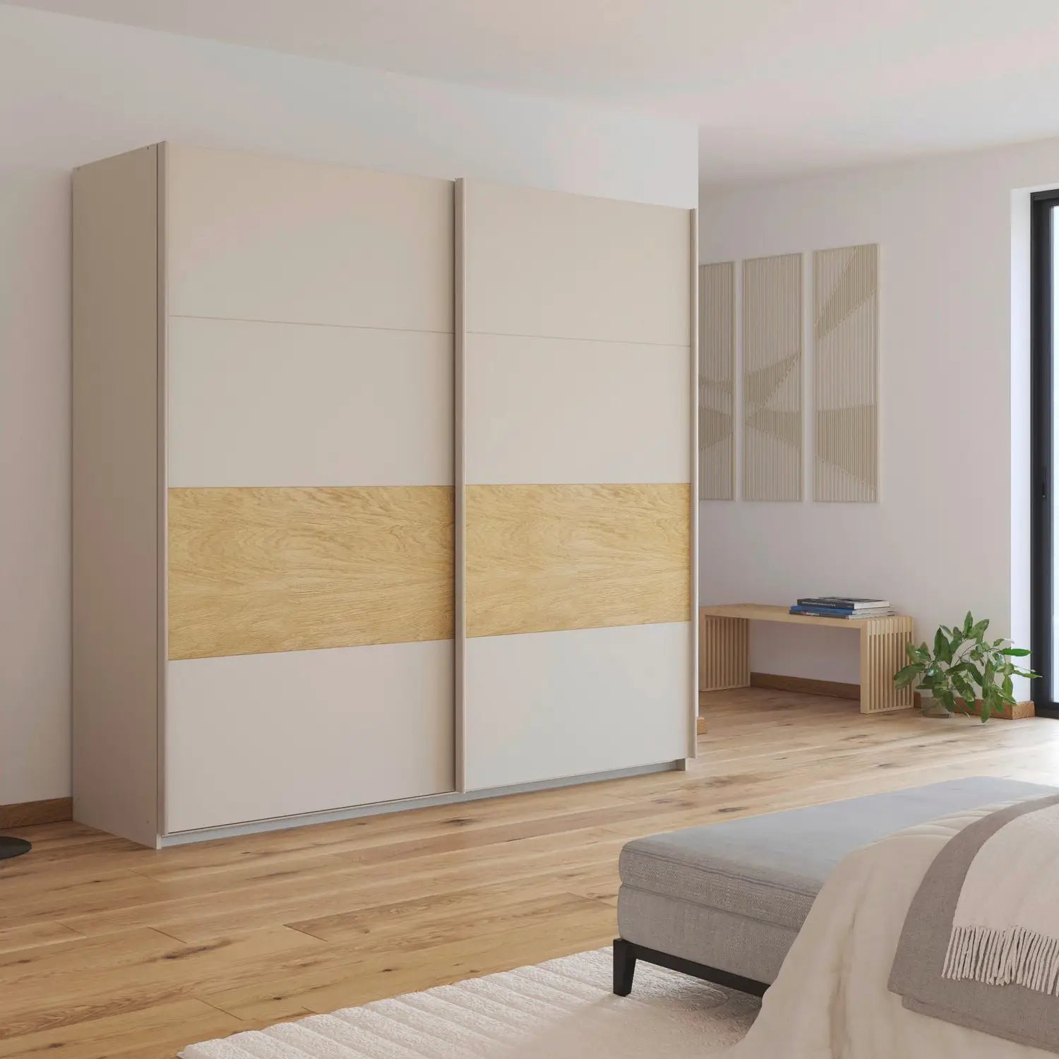 Rauch Malva 226cm Champagne Sliding Door Wardrobe