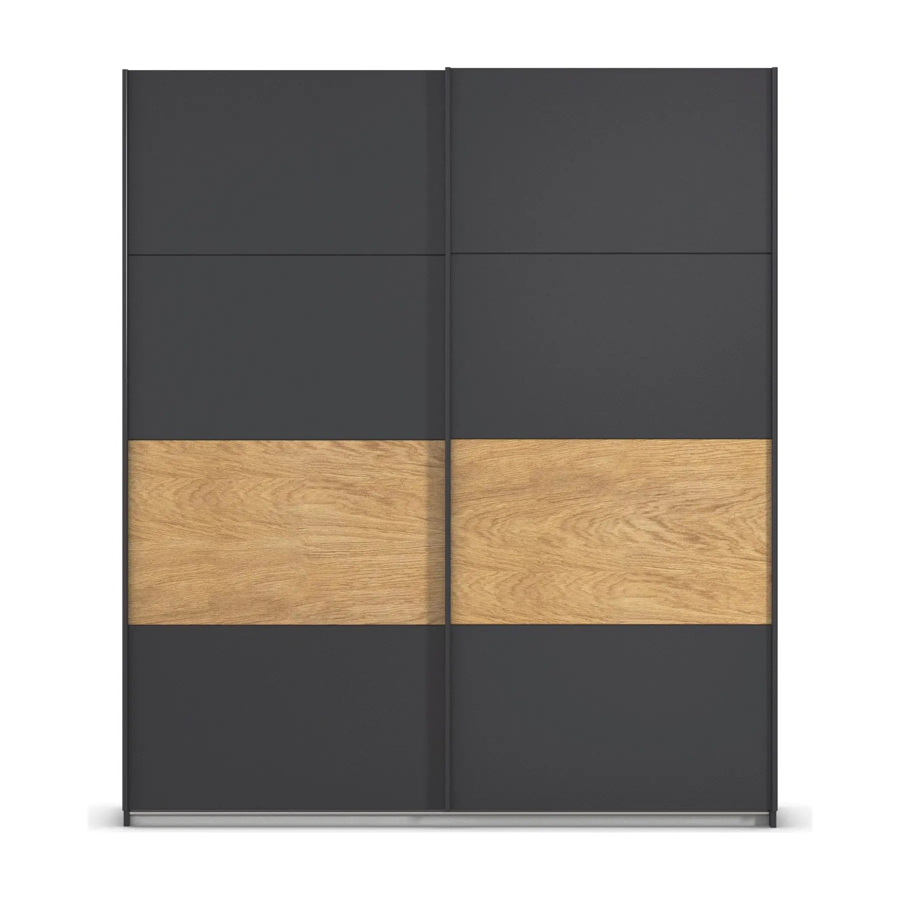 Rauch Malva 181cm Metallic Grey Sliding Door Wardrobe