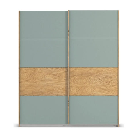 Rauch Malva Sage Green Sliding Door Wardrobe Width 181cm