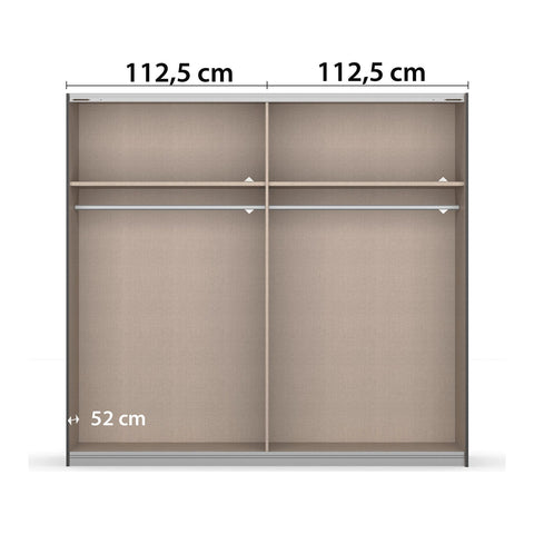 Rauch Marburg Graphite 2 Door Sliding Wardrobe