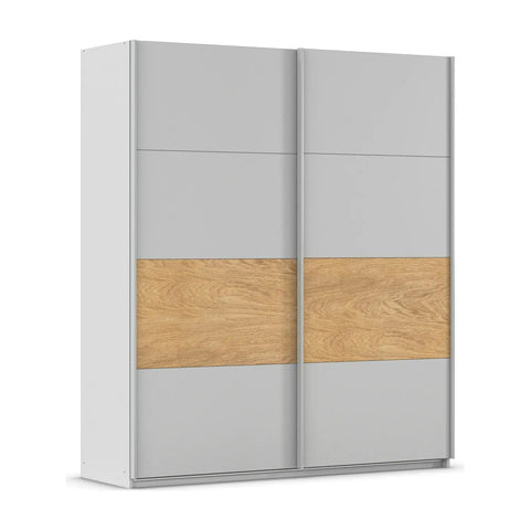 Rauch Malva 181cm Silk Grey Sliding Door Wardrobe