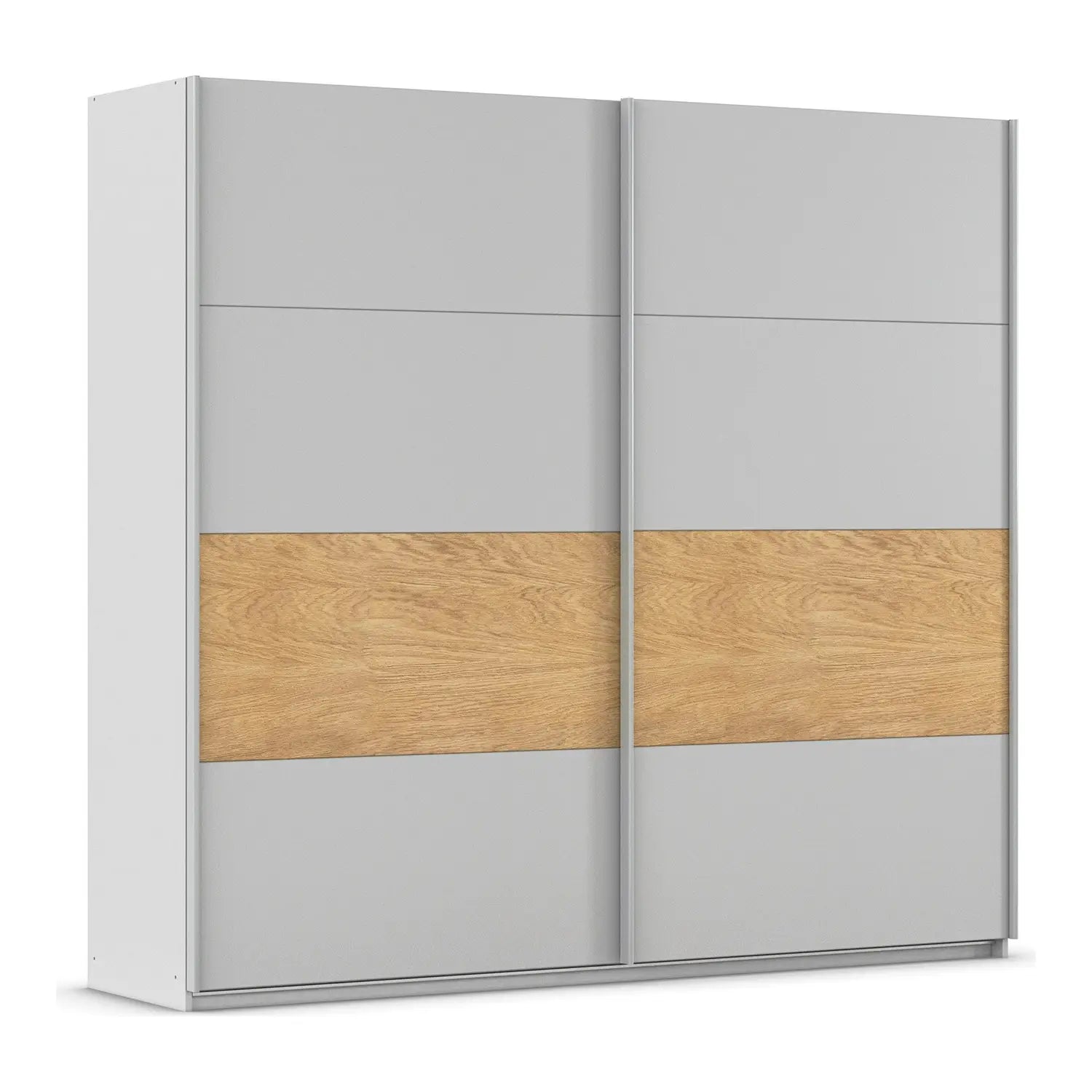 Rauch Malva 226cm Silk Grey Sliding Door Wardrobe