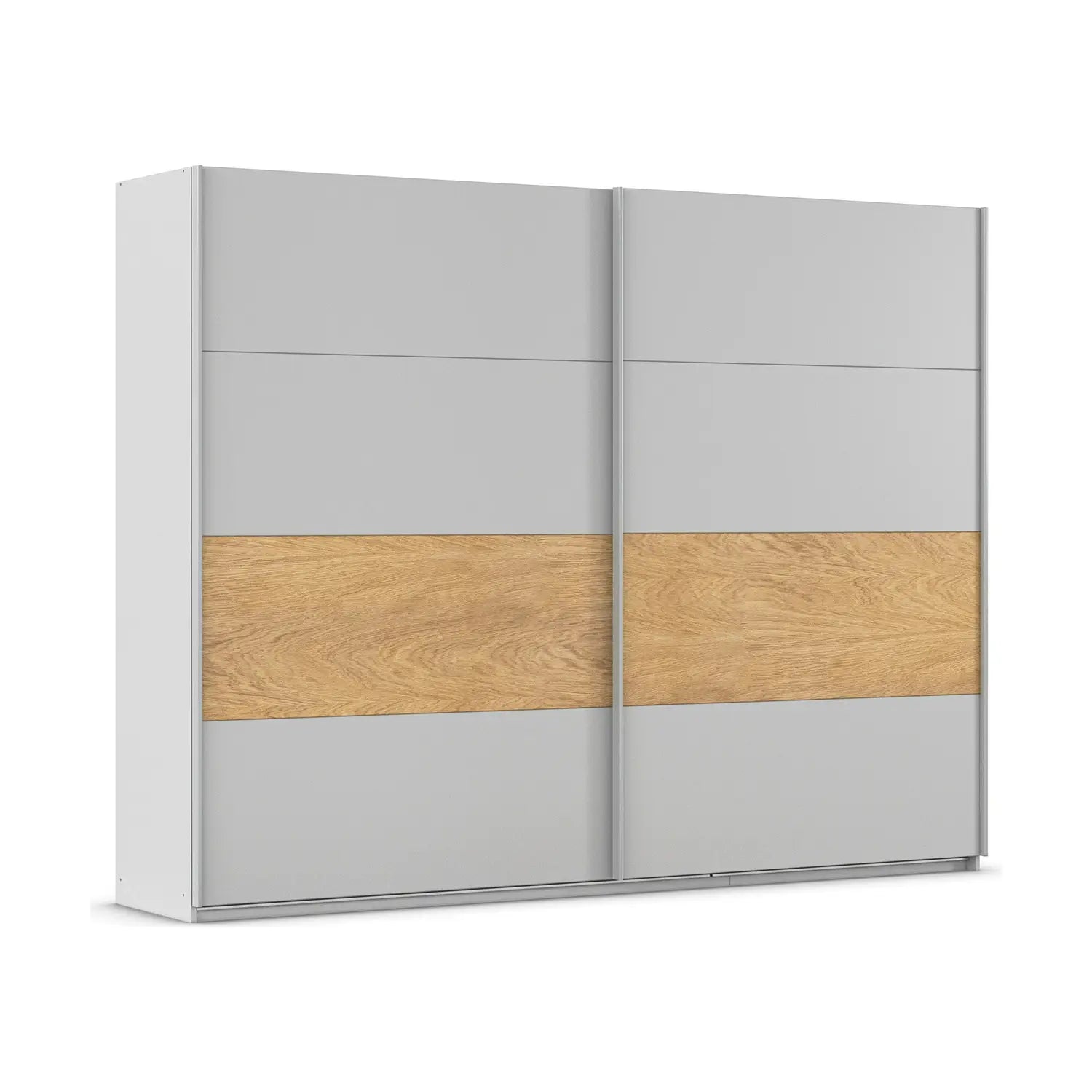 Rauch Malva 271cm Silk Grey Sliding Door Wardrobe