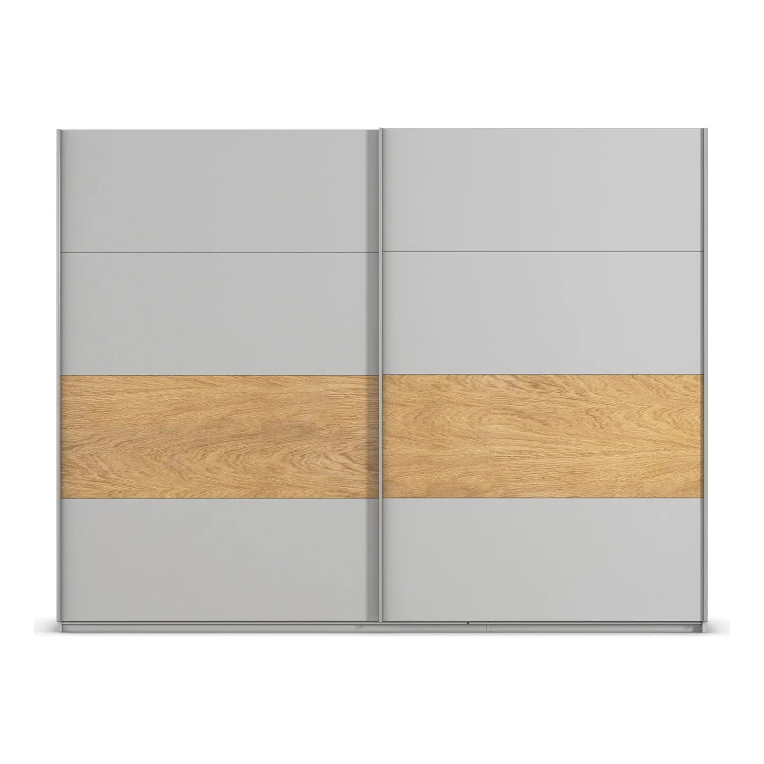 Rauch Malva 271cm Silk Grey Sliding Door Wardrobe