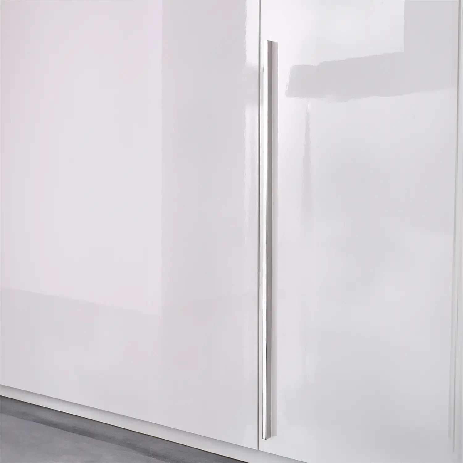 Rauch Montclar Large White High Gloss 6 Door Wardrobe with Drawers and Mirror, Dimensions: Width 301cm Height 223cm and Depth 60cm, Comes With Free Delivery and Assembly - Large Chrome Door Handle