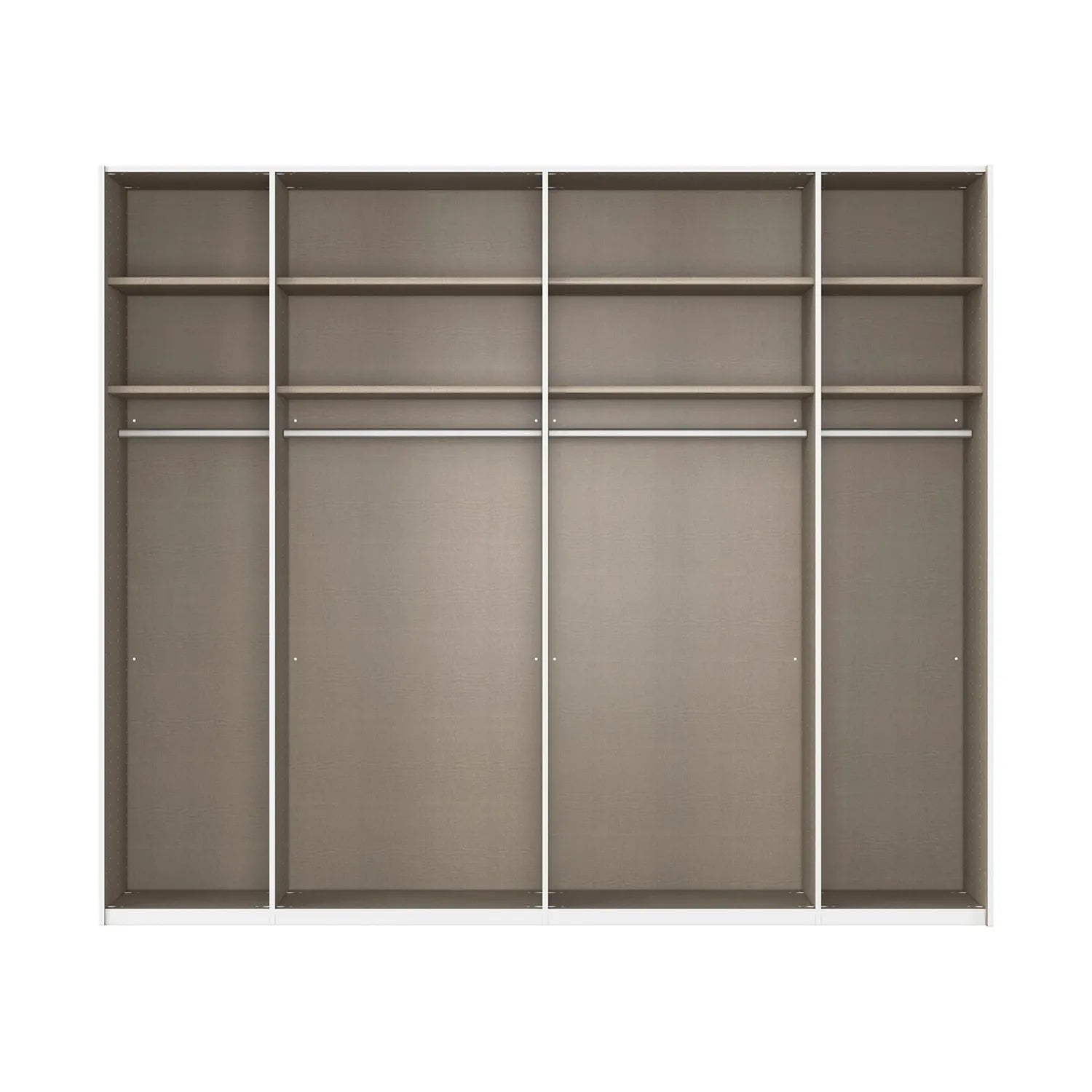 Rauch Tegra Fusion Fango Glass and Wild Oak Sliding Door Wardrobe Interior