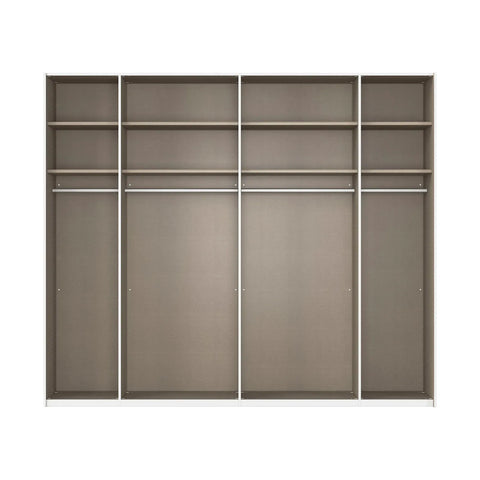 Rauch Tegra Fusion Fango Glass and Wild Oak Sliding Door Wardrobe Interior