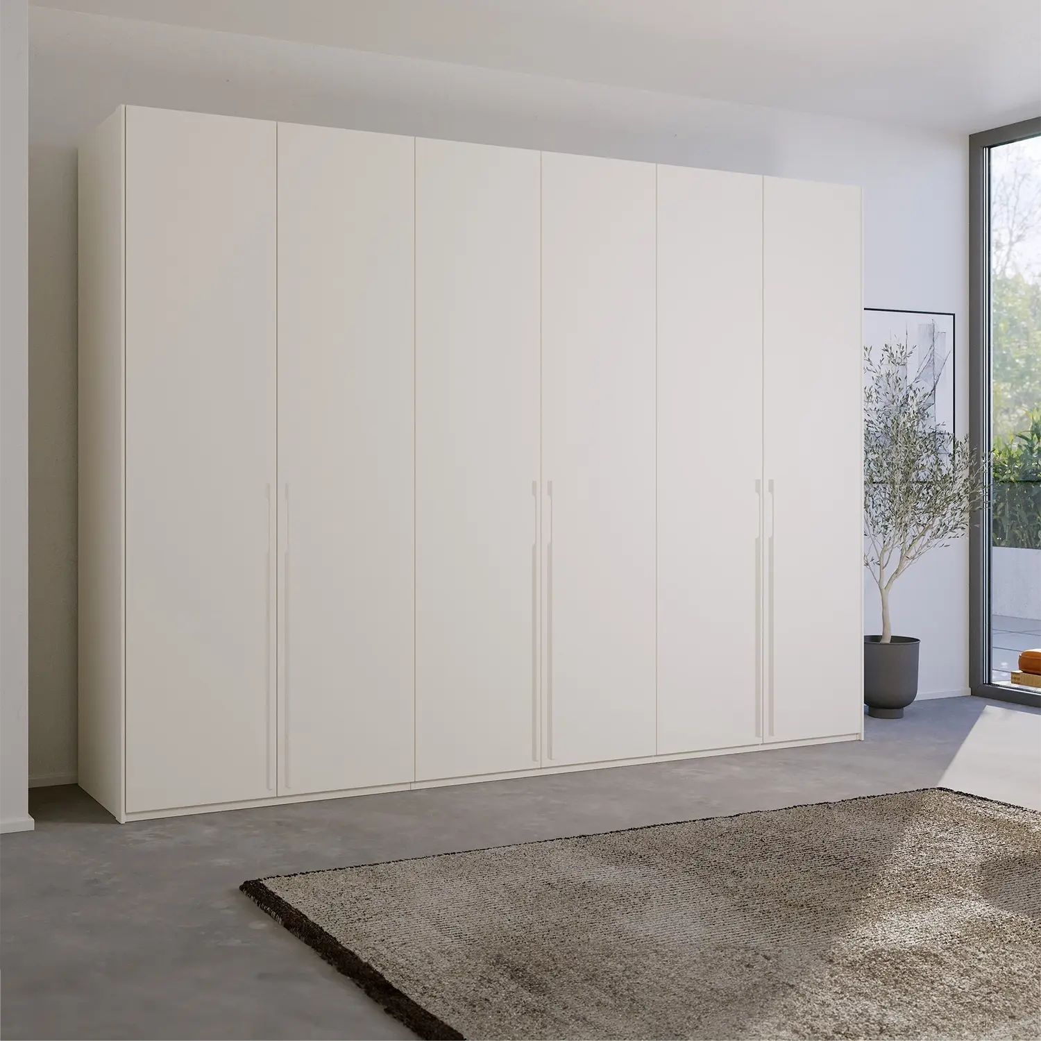 Kacey Pure 6 Door 301cm Wide Wardrobe