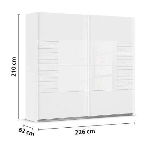 Novaro White Sliding Door Wardrobe