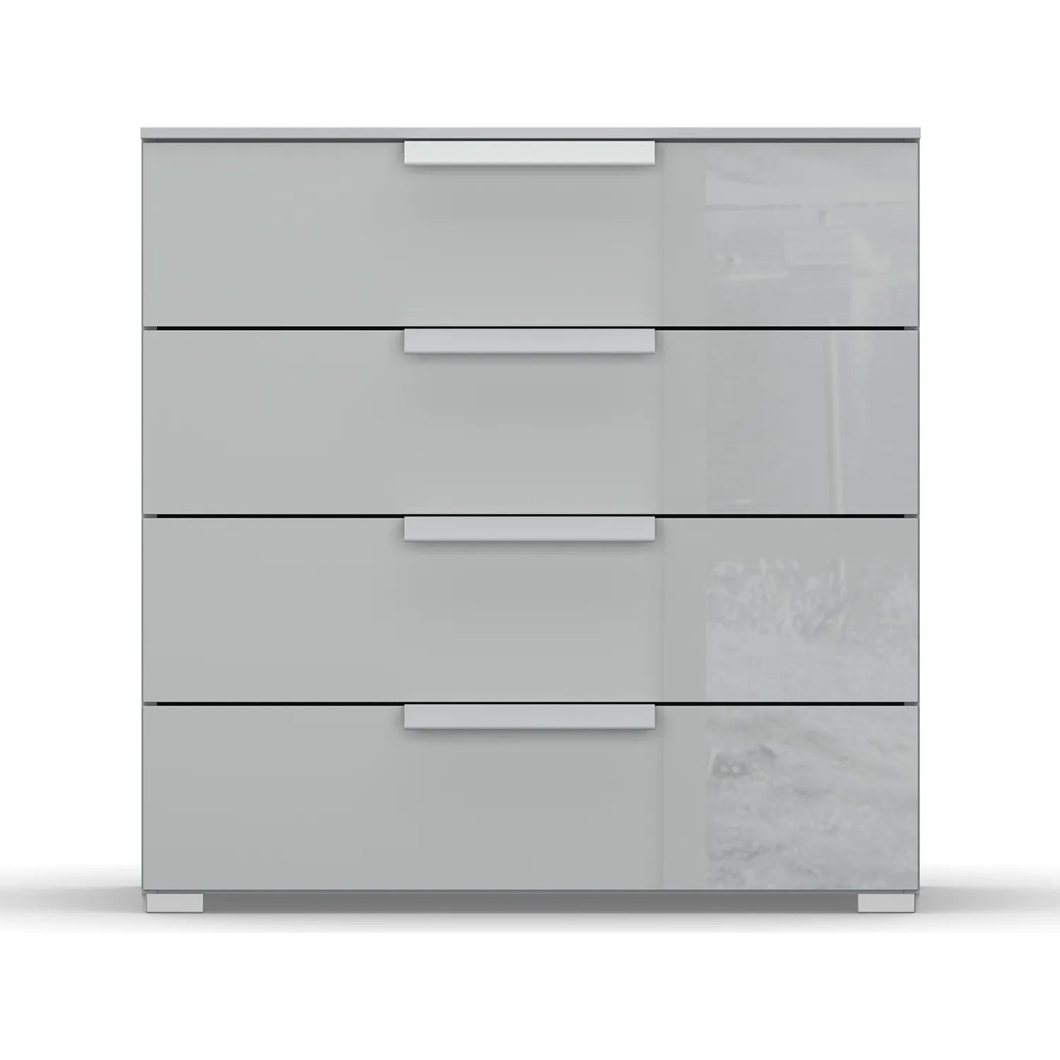 Rauch Perth 4 Drawer Silk Grey Glass Wide Chest