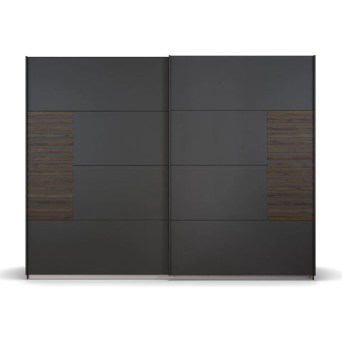 Vestro Metallic Grey Sliding Door Wardrobe