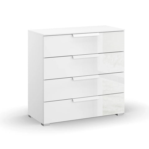 Rauch Perth 4 Drawer White Glass Wide Chest