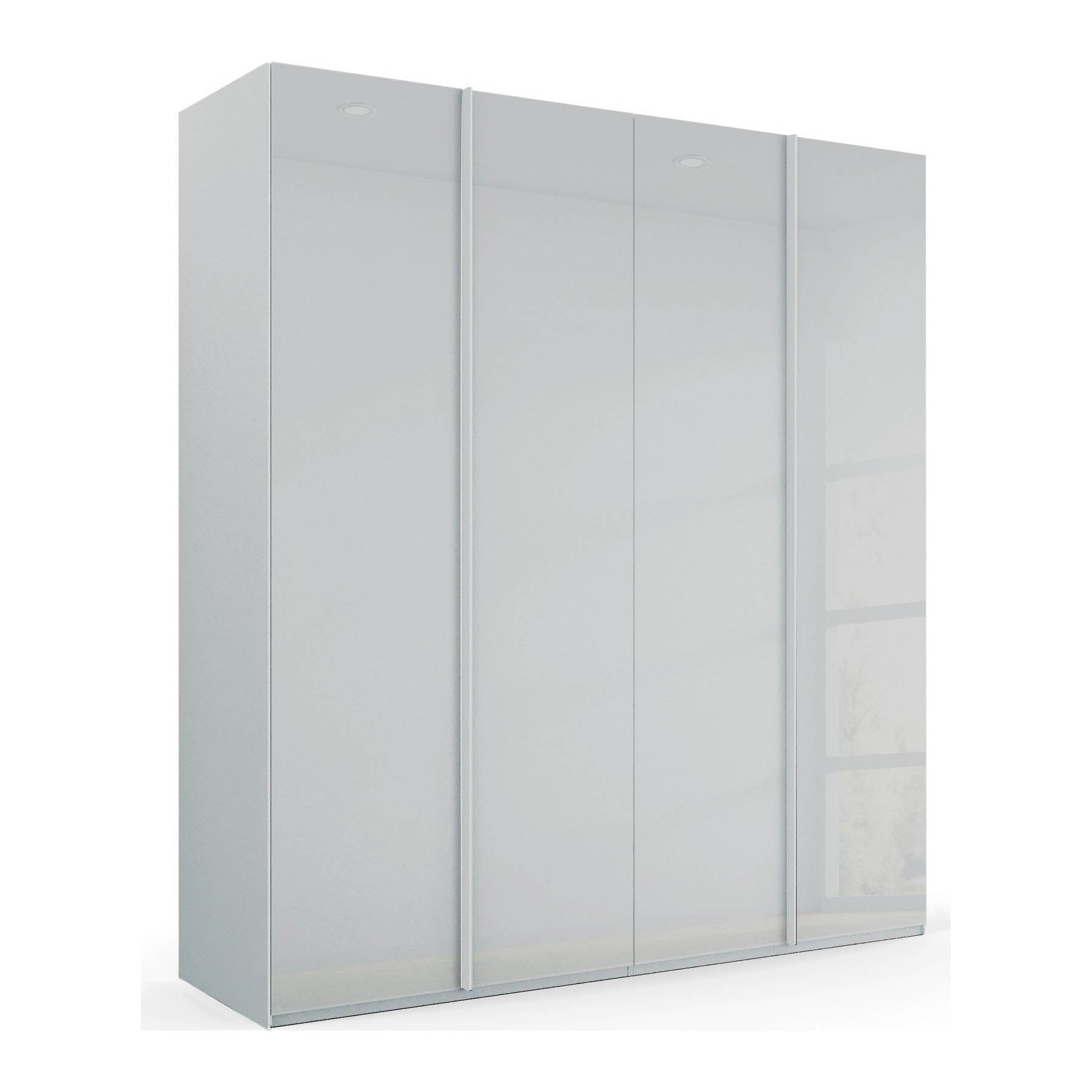 Symphony 201cm Glass 4 Door Hinged Wardrobe