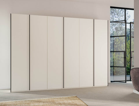 White Six Door Wardrobe at Pendle Village Furniture, Rauch Skat Meridian, Size: Width 301cm Height 223cm or 235cm Depth is 60cm, Available in choice of 3 Colours White, Grey and Black, Comes with Free Delivery and Assembly, Online Sale monthly Payment option available - 002