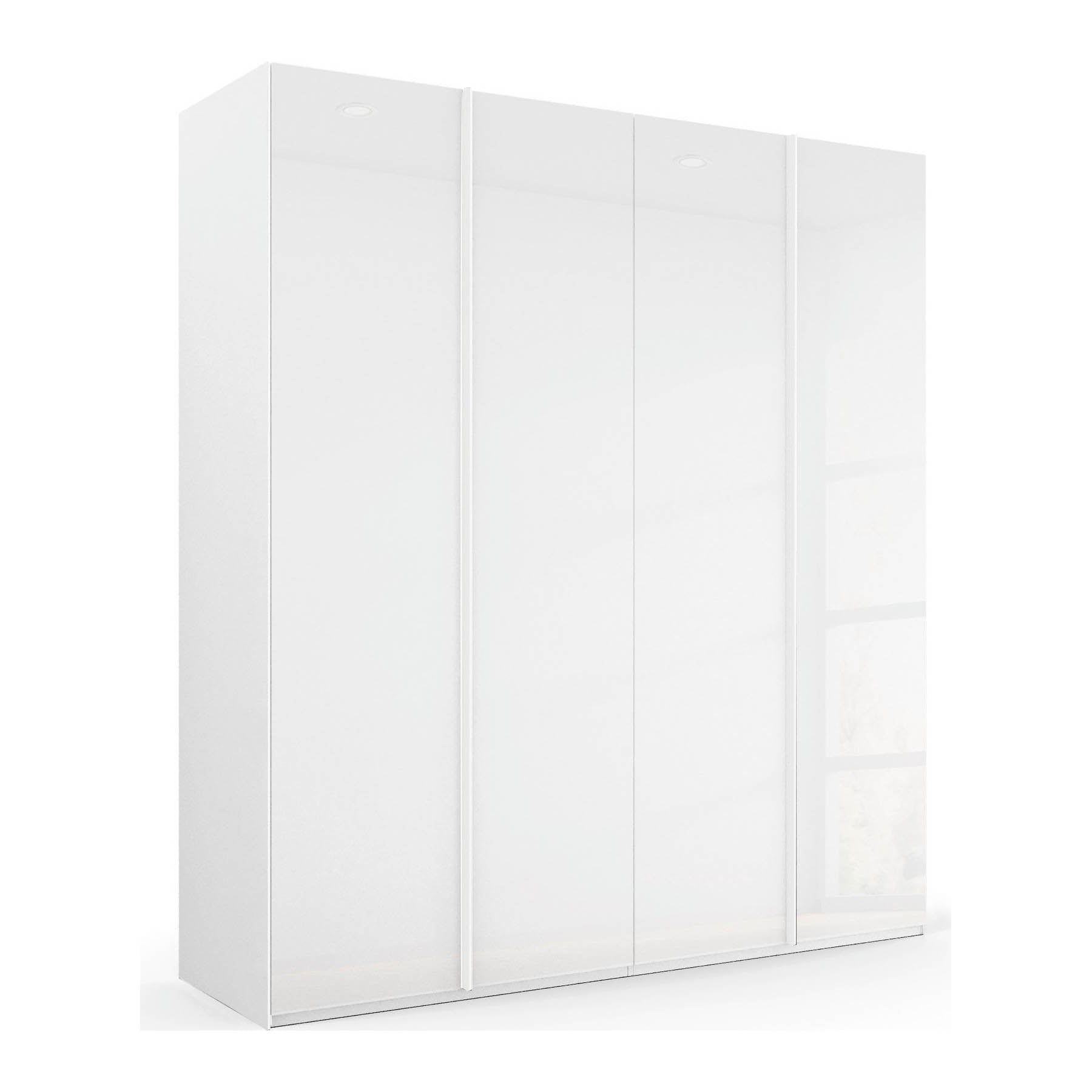 Symphony 201cm Glass 4 Door Hinged Wardrobe