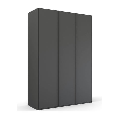 Rauch Kat Meridian Metallic Grey 3 Door Hinged Wardrobe, Size Width 151cm Height 223cm or 235 cm and Depth is 60cm. Comes with free delivery and assembly. Pay monthly Available - 001