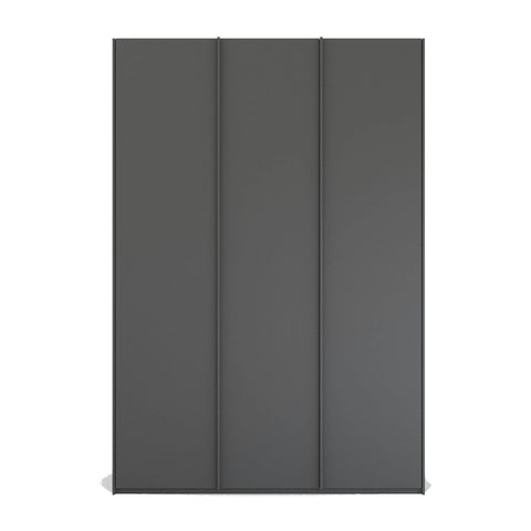 Rauch Kat Meridian Metallic Grey 3 Door Hinged Wardrobe, Size Width 151cm Height 223cm or 235 cm and Depth is 60cm. Comes with free delivery and assembly. Pay monthly Available - 003