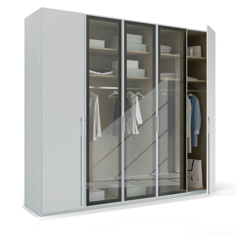 Kacey 
5 Door Wardrobe 3 Glass Doors, 251x235cm 