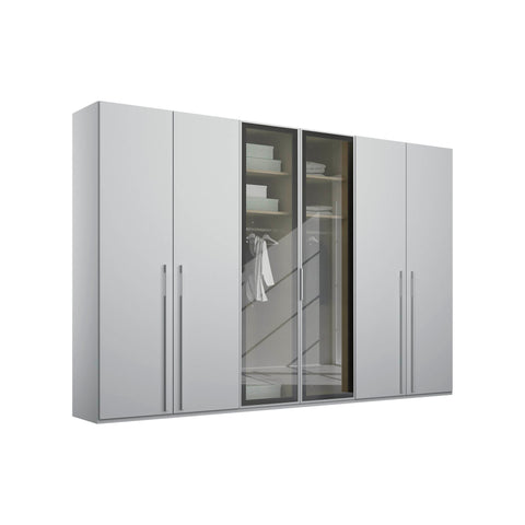 Rauch Kacey 6 Door Wardrobe 2 Glass Doors, 301x235cm 