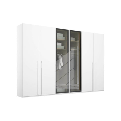 Rauch Kacey 6 Door Wardrobe 2 Glass Doors, 301x223cm 