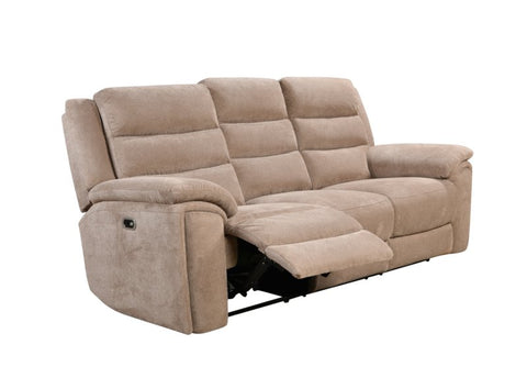 Venice Biscuit 3 Seater Power Recliner Sofa