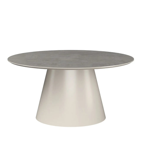 Ria 160cm Oval Light Grey Melamine Dining Table Set, also available in a Round table - Dining Table 