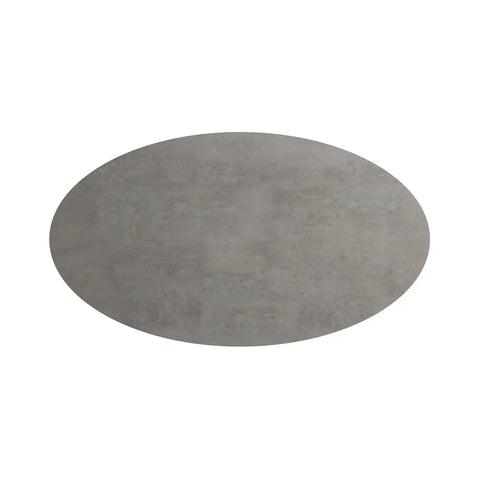 Ria 160cm Oval Light Grey Melamine Dining Table Set, also available in a Round table - Table Top