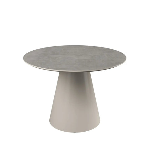 Ria 120cm Round Light Grey Melamine Dining Table Set, also available in 160cm Oval Dining Table Set - Dining Table Image