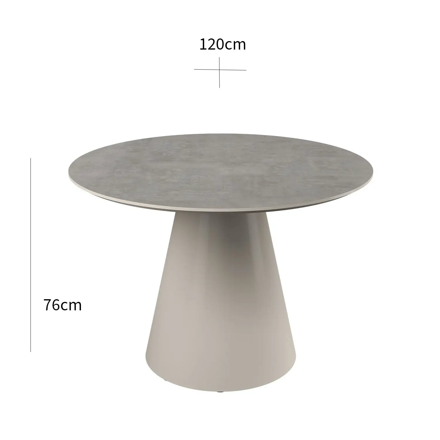 Ria 120cm Round Light Grey Melamine Dining Table Set