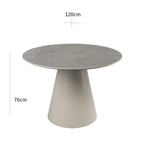 Ria 120cm Round Light Grey Melamine Dining Table Set, also available in 160cm Oval Dining Table Set - Dimensions 